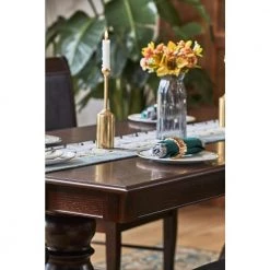 Zaim 77.7 in.Rectangle Removable Leaf Brown Wood Dining Table(Seats 6) by Homy Casa -Homy Casa Shop brown homy casa kitchen dining tables zaim dining table 1f 1000