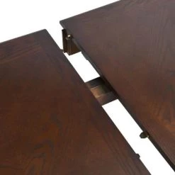 Zaim 77.7 in.Rectangle Removable Leaf Brown Wood Dining Table(Seats 6) by Homy Casa -Homy Casa Shop brown homy casa kitchen dining tables zaim dining table 66 1000