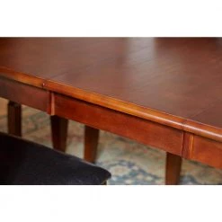 Zaman 77.7 in. Rectangle Removable Leaf Brown Wood Dining Table (Seats 6) by Homy Casa -Homy Casa Shop brown homy casa kitchen dining tables zaman dining table 4f 1000