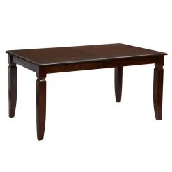 Zaman 77.7 in. Rectangle Removable Leaf Brown Wood Dining Table (Seats 6) by Homy Casa