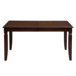 Zaman 77.7 in. Rectangle Removable Leaf Brown Wood Dining Table (Seats 6) by Homy Casa -Homy Casa Shop brown homy casa kitchen dining tables zaman dining table fa 1000