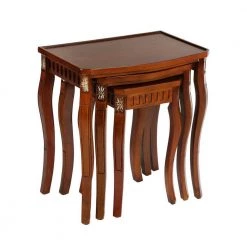 Mackay 22 in. Brown Rectangle Wood Coffee Table With 3 Pieces by Homy Casa -Homy Casa Shop brown homy casa nesting tables hd mackay c3 1000
