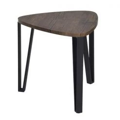 Kauwhata 21.1 in. 3-Piece Dark Brown Triangle MDF Coffee Table by Homy Casa -Homy Casa Shop brown homy casa nesting tables kauwhata mdf jm 4f 1000