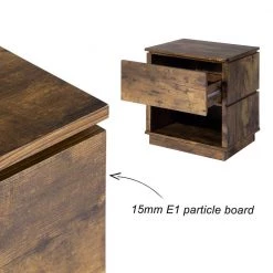 Dormammu 1-Drawer Brown Nightstand by Homy Casa -Homy Casa Shop brown homy casa nightstands dormammu 77 1000