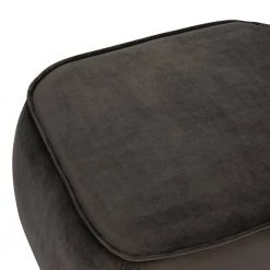 Living Room Grey Velvet Ottoman by Homy Casa -Homy Casa Shop brown homy casa ottomans rondae grey 1f 1000