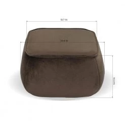 Living Room Grey Velvet Ottoman by Homy Casa -Homy Casa Shop brown homy casa ottomans rondae grey 76 1000