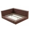Ldelle 91.5 in. W Brown Wood Frame Full Platform Bed by Homy Casa -Homy Casa Shop brown homy casa platform beds hd ldelle full 64 1000