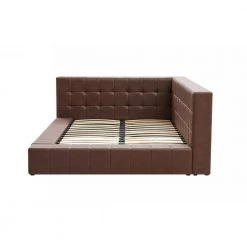 Ldelle 91.5 in. W Brown Wood Frame Full Platform Bed by Homy Casa 15 Ldelle 91.5 in. W Brown Wood Frame Full Platform Bed by Homy Casa -Homy Casa Shop brown homy casa platform beds hd ldelle full c3 1000