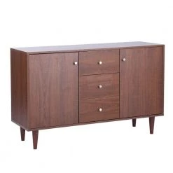 Dorfler Brown Storage Cabinet Sideboard With 2-Door and 3-Drawer by Homy Casa