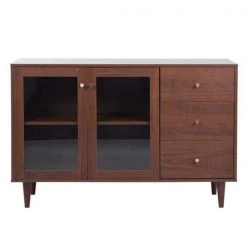 Gondorf Brown Storage Cabinet Sideboard With 2-Door and 3-Drawer by Homy Casa -Homy Casa Shop brown homy casa sideboards buffet tables gondorf 4f 1000