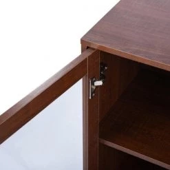 Gondorf Brown Storage Cabinet Sideboard With 2-Door and 3-Drawer by Homy Casa -Homy Casa Shop brown homy casa sideboards buffet tables gondorf 76 1000