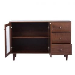 Gondorf Brown Storage Cabinet Sideboard With 2-Door and 3-Drawer by Homy Casa -Homy Casa Shop brown homy casa sideboards buffet tables gondorf 77 1000