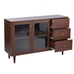 Gondorf Brown Storage Cabinet Sideboard With 2-Door and 3-Drawer by Homy Casa -Homy Casa Shop brown homy casa sideboards buffet tables gondorf c3 1000