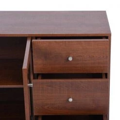 Gondorf Brown Storage Cabinet Sideboard With 2-Door and 3-Drawer by Homy Casa -Homy Casa Shop brown homy casa sideboards buffet tables gondorf fa 1000