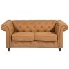 EDWINA 66.9 in. W Round Arm Fabric 2-Seater Straight Sofa Loveseat with Removable Cushions in Brown Color by Homy Casa -Homy Casa Shop brown homy casa sofas couches hd edwina double seater 64 1000