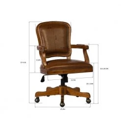 Kerri 25 in. Brown Upholstered Task Chair by Homy Casa -Homy Casa Shop brown homy casa task chairs kerri 44 1000