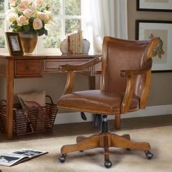 Renee 25.2 in. Brown Upholstered Task Chair by Homy Casa -Homy Casa Shop brown homy casa task chairs renee 31 1000
