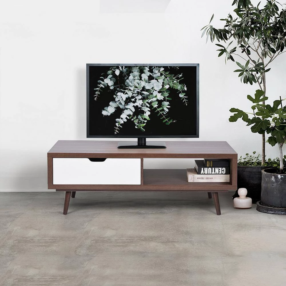 Luxsaan 47 in. Width Brown TV Stand With Storage 49 in. Fits by Homy Casa 11 Luxsaan 47 in. Width Brown TV Stand With Storage 49 in. Fits by Homy Casa - Image 9