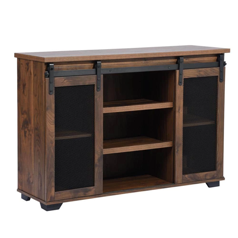 NEWBARN 47.2 in. Brown TV Stand with 1-Drawer Fits TV's up to 50 in by Homy Casa 3 NEWBARN 47.2 in. Brown TV Stand with 1-Drawer Fits TV's up to 50 in by Homy Casa