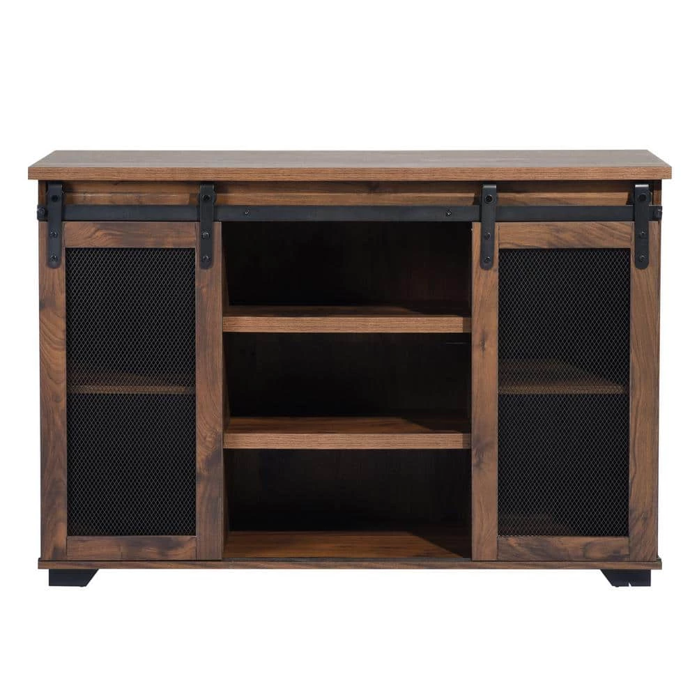 NEWBARN 47.2 in. Brown TV Stand with 1-Drawer Fits TV's up to 50 in by Homy Casa 5 NEWBARN 47.2 in. Brown TV Stand with 1-Drawer Fits TV's up to 50 in by Homy Casa - Image 3