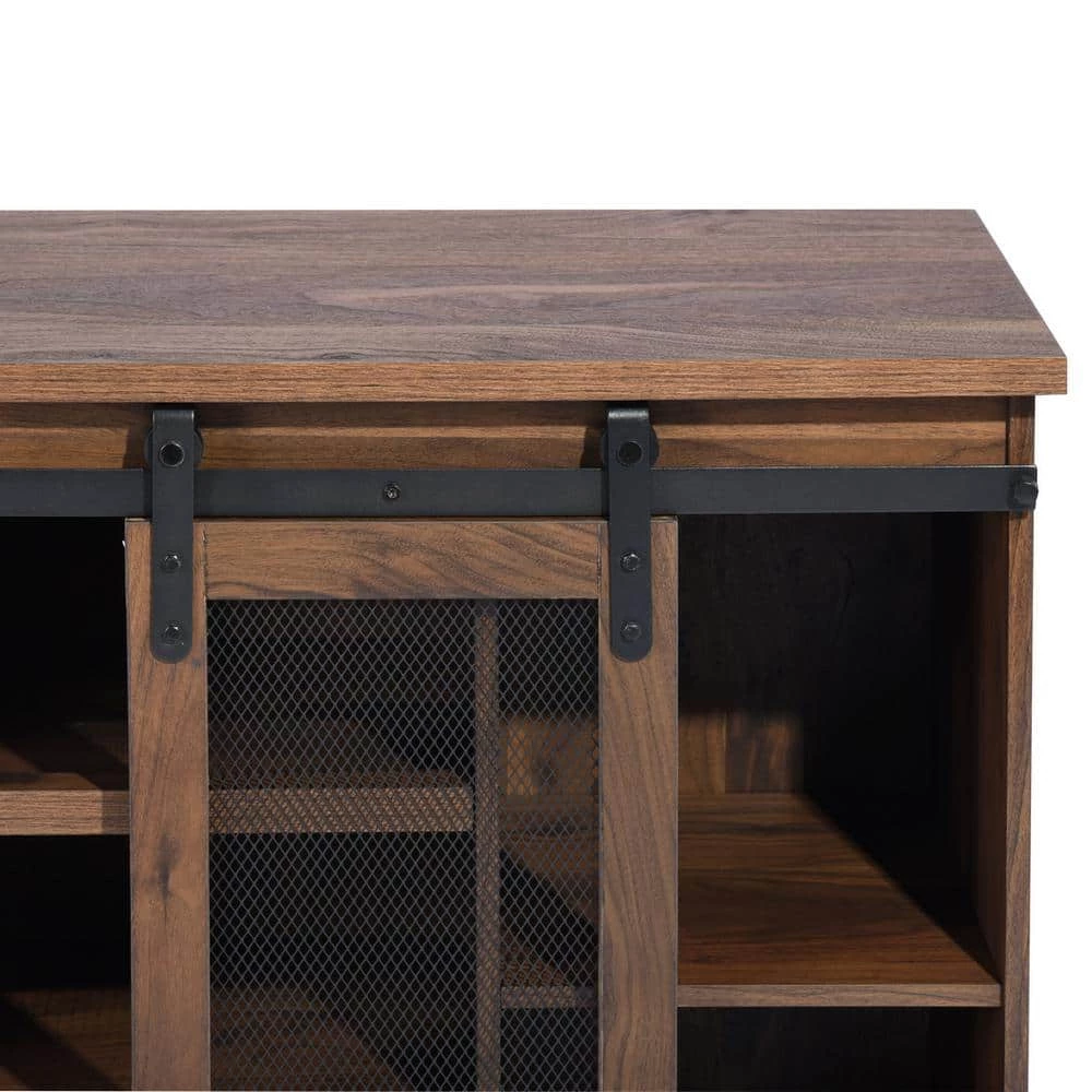 NEWBARN 47.2 in. Brown TV Stand with 1-Drawer Fits TV's up to 50 in by Homy Casa 9 NEWBARN 47.2 in. Brown TV Stand with 1-Drawer Fits TV's up to 50 in by Homy Casa - Image 7