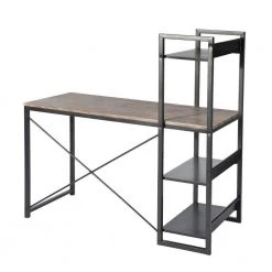 Alaska 47.2 in. Brown Writing Desk with 3 Shelves by Homy Casa -Homy Casa Shop brown homy casa writing desks alaska 246t jm 1f 1000