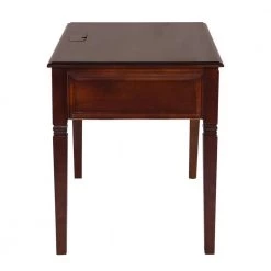 Mildred 50.4 in. Retangular Brown 3-Drawers Writing Desk by Homy Casa -Homy Casa Shop brown homy casa writing desks mildred 6318 4f 1000