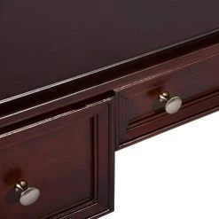 Mildred 50.4 in. Retangular Brown 3-Drawers Writing Desk by Homy Casa -Homy Casa Shop brown homy casa writing desks mildred 6318 fa 1000
