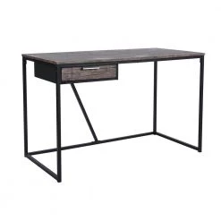 Scannah 47.2 in. Retangular Brown 1-Drawer Writing Desk by Homy Casa