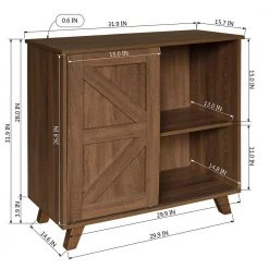 Latza Brown MDF 3-Levels Side Board by Homy Casa 14 Latza Brown MDF 3-Levels Side Board by Homy Casa -Homy Casa Shop brown wood homy casa accent cabinets latza side board 3 levels 44 1000