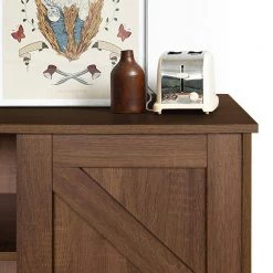 Latza Brown MDF 3-Levels Side Board by Homy Casa 16 Latza Brown MDF 3-Levels Side Board by Homy Casa -Homy Casa Shop brown wood homy casa accent cabinets latza side board 3 levels 76 1000