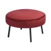 NICKEIL Black Powder Coating Legs Velvet Ottoman, BURGUNDY by Homy Casa -Homy Casa Shop burgundy homy casa ottomans hd nickeil burgundy 64 1000