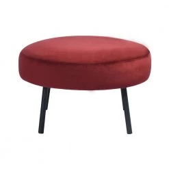 NICKEIL Black Powder Coating Legs Velvet Ottoman, BURGUNDY by Homy Casa 13 NICKEIL Black Powder Coating Legs Velvet Ottoman, BURGUNDY by Homy Casa -Homy Casa Shop burgundy homy casa ottomans hd nickeil burgundy c3 1000