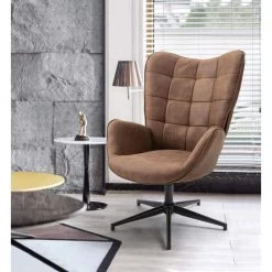 Iris Camel Swivel Arm Chair Wingback Balloon Chair by Homy Casa -Homy Casa Shop camel homy casa accent chairs hd iris camel c3 1000