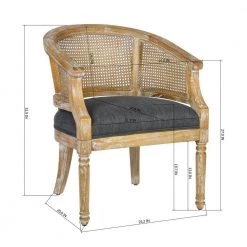 Ronit Charcoal Upholstered Solid Wood Arm Chair by Homy Casa -Homy Casa Shop charcoal homy casa accent chairs hd ronit 44 1000