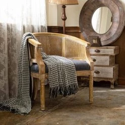 Ronit Charcoal Upholstered Solid Wood Arm Chair by Homy Casa -Homy Casa Shop charcoal homy casa accent chairs hd ronit 77 1000