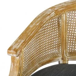 Ronit Charcoal Upholstered Solid Wood Arm Chair by Homy Casa -Homy Casa Shop charcoal homy casa accent chairs hd ronit fa 1000