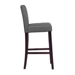 Nielsen 39.8 in. Charcoal Low Back Cushioned Bar Stool with Fabric Seat (Set of 2) by Homy Casa 14 Nielsen 39.8 in. Charcoal Low Back Cushioned Bar Stool with Fabric Seat (Set of 2) by Homy Casa -Homy Casa Shop charcoal homy casa bar stools hd nielsen fabric charcoal 4f 1000