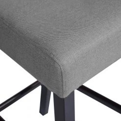 Nielsen 39.8 in. Charcoal Low Back Cushioned Bar Stool with Fabric Seat (Set of 2) by Homy Casa 17 Nielsen 39.8 in. Charcoal Low Back Cushioned Bar Stool with Fabric Seat (Set of 2) by Homy Casa -Homy Casa Shop charcoal homy casa bar stools hd nielsen fabric charcoal fa 1000