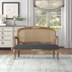 Raynne 52 in. Black Fabric Upholstered 2-Seater Loveseat by Homy Casa -Homy Casa Shop charcoal homy casa loveseats hd raynne 40 1000