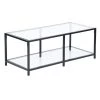 Justin 43.3 in. Clear Rectangle Glass Coffee Table by Homy Casa -Homy Casa Shop clear homy casa console tables justin b 64 1000