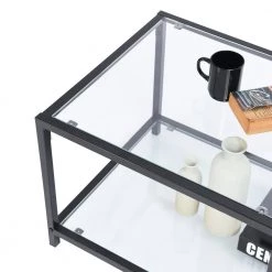 Justin 43.3 in. Clear Rectangle Glass Coffee Table by Homy Casa 22 Justin 43.3 in. Clear Rectangle Glass Coffee Table by Homy Casa -Homy Casa Shop clear homy casa console tables justin b 76 1000