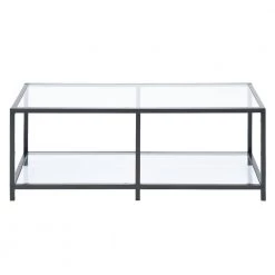 Justin 43.3 in. Clear Rectangle Glass Coffee Table by Homy Casa 17 Justin 43.3 in. Clear Rectangle Glass Coffee Table by Homy Casa -Homy Casa Shop clear homy casa console tables justin b c3 1000