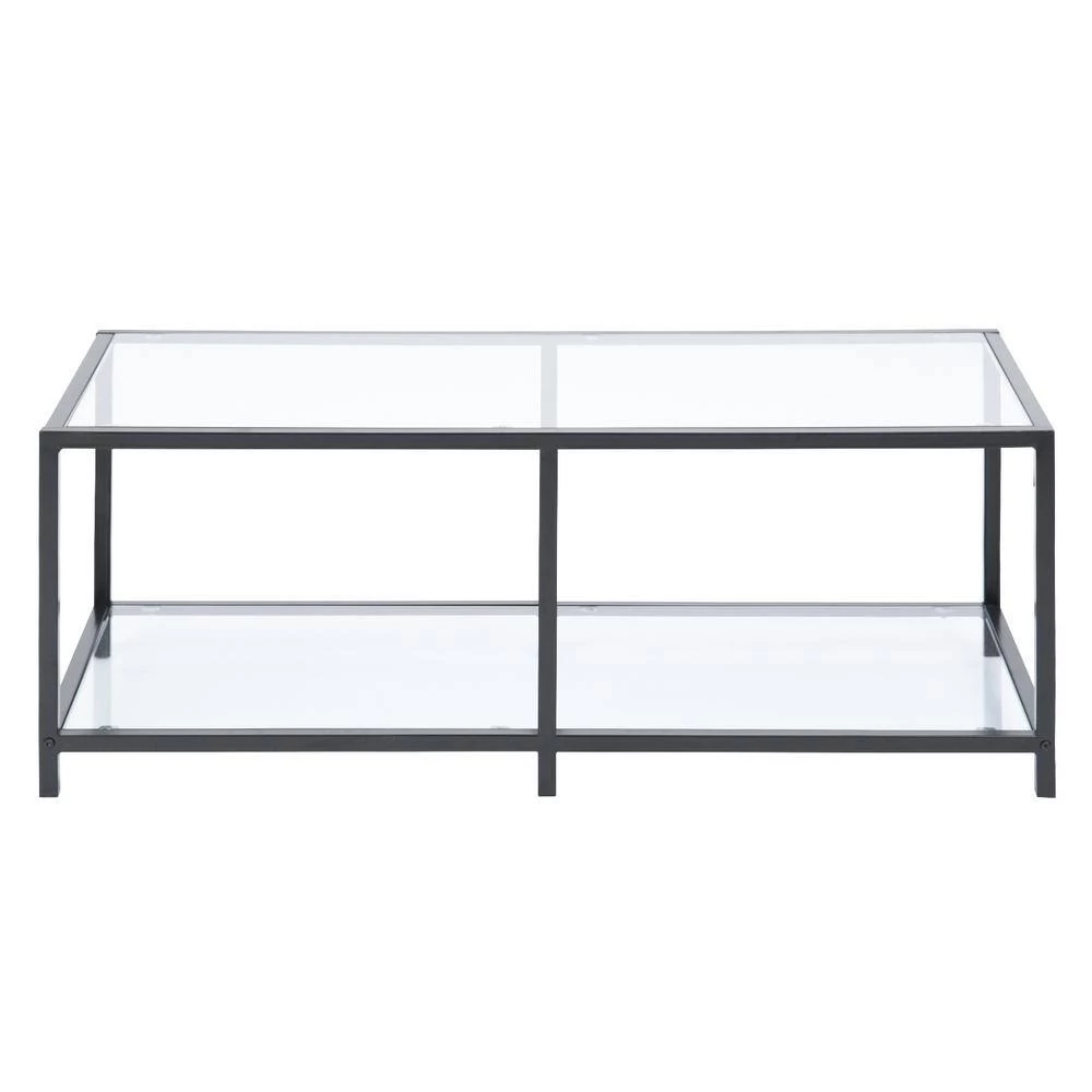Justin 43.3 in. Clear Rectangle Glass Coffee Table by Homy Casa 7 Justin 43.3 in. Clear Rectangle Glass Coffee Table by Homy Casa - Image 5