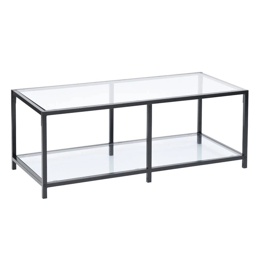 Justin 43.3 in. Clear Rectangle Glass Coffee Table by Homy Casa 11 Justin 43.3 in. Clear Rectangle Glass Coffee Table by Homy Casa - Image 9
