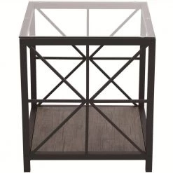 Shape 20 in. Clear Glass Square End Table by Homy Casa -Homy Casa Shop clear homy casa end side tables shape glass 31 1000