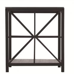 Shape 20 in. Clear Glass Square End Table by Homy Casa -Homy Casa Shop clear homy casa end side tables shape glass 4f 1000