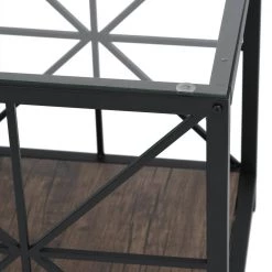 Shape 20 in. Clear Glass Square End Table by Homy Casa -Homy Casa Shop clear homy casa end side tables shape glass 76 1000