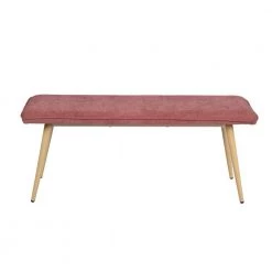 Nuhu Cora Fabric Upholstered Oak Metal Legs Bench 18.3 in. H x 45.3 in. W x 15.3 in. D by Homy Casa -Homy Casa Shop cora homy casa bedroom benches hd nuhu cora oak leg c3 1000