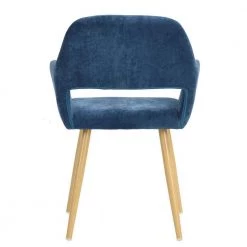 Cromwell Dark Blue Fabric Upholstered Arm Dining Chair by Homy Casa 22 Cromwell Dark Blue Fabric Upholstered Arm Dining Chair by Homy Casa -Homy Casa Shop dark blue 1 piece homy casa dining chairs cromwell dark blue sd 44 1000